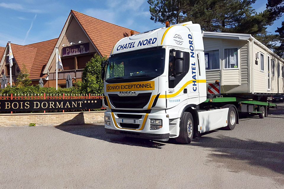 transport d'un mobile sur remorque chatel nord